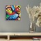 Figured'Art Mini Paint by Numbers Kit for Adults with Frame Feline Pop Art Small format 8"x8" - Craft Art Painting DIY Canvas Already Stretched on a Wooden Frame
